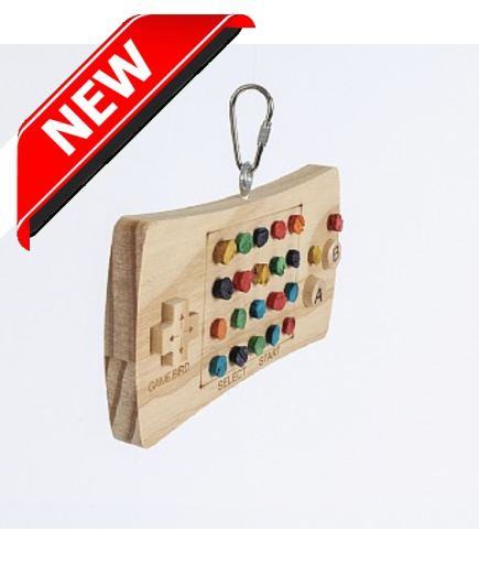 Game Pad Controller Wood and Cork Parrot Toy